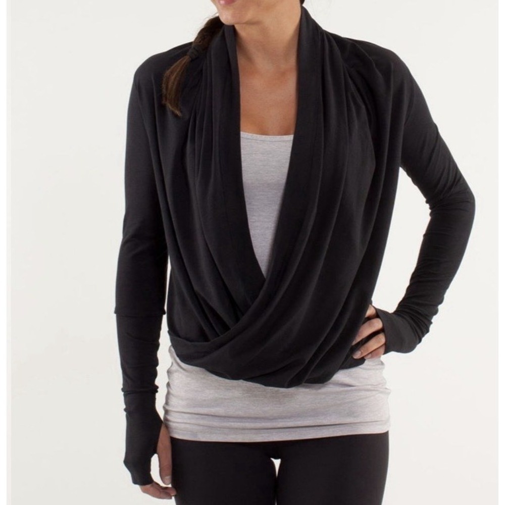 Lululemon Women's Size 10 Iconic Wrap Long Sleeve‎ Heather Gray
